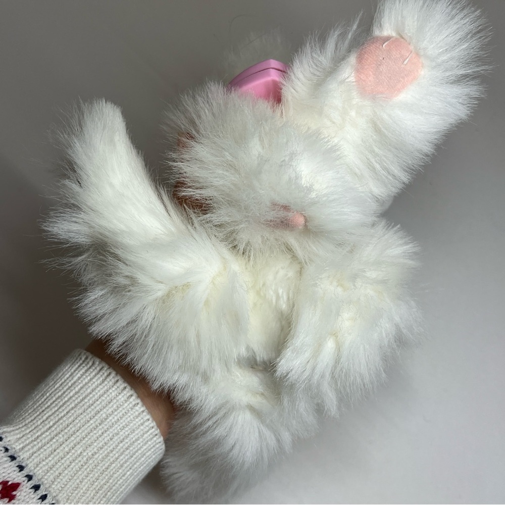 Tyco Kitty Kitty Kittens White Persian Purring Cat Plush Name Tag Colar Vtg 90s - Picture 6 of 13